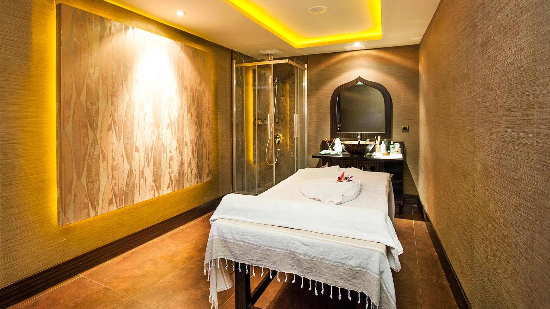 Massage room and shower